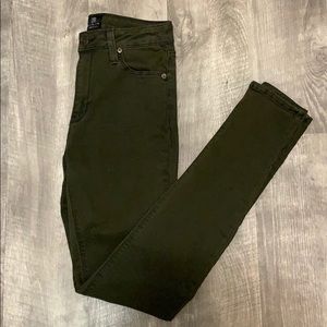 Just Black Olive Skinny Jeans